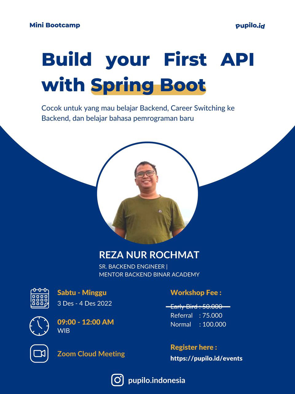 [Mini Bootcamp] Build your First API with Spring Boot pupilo.id x UnivSiliwangi 50k!
