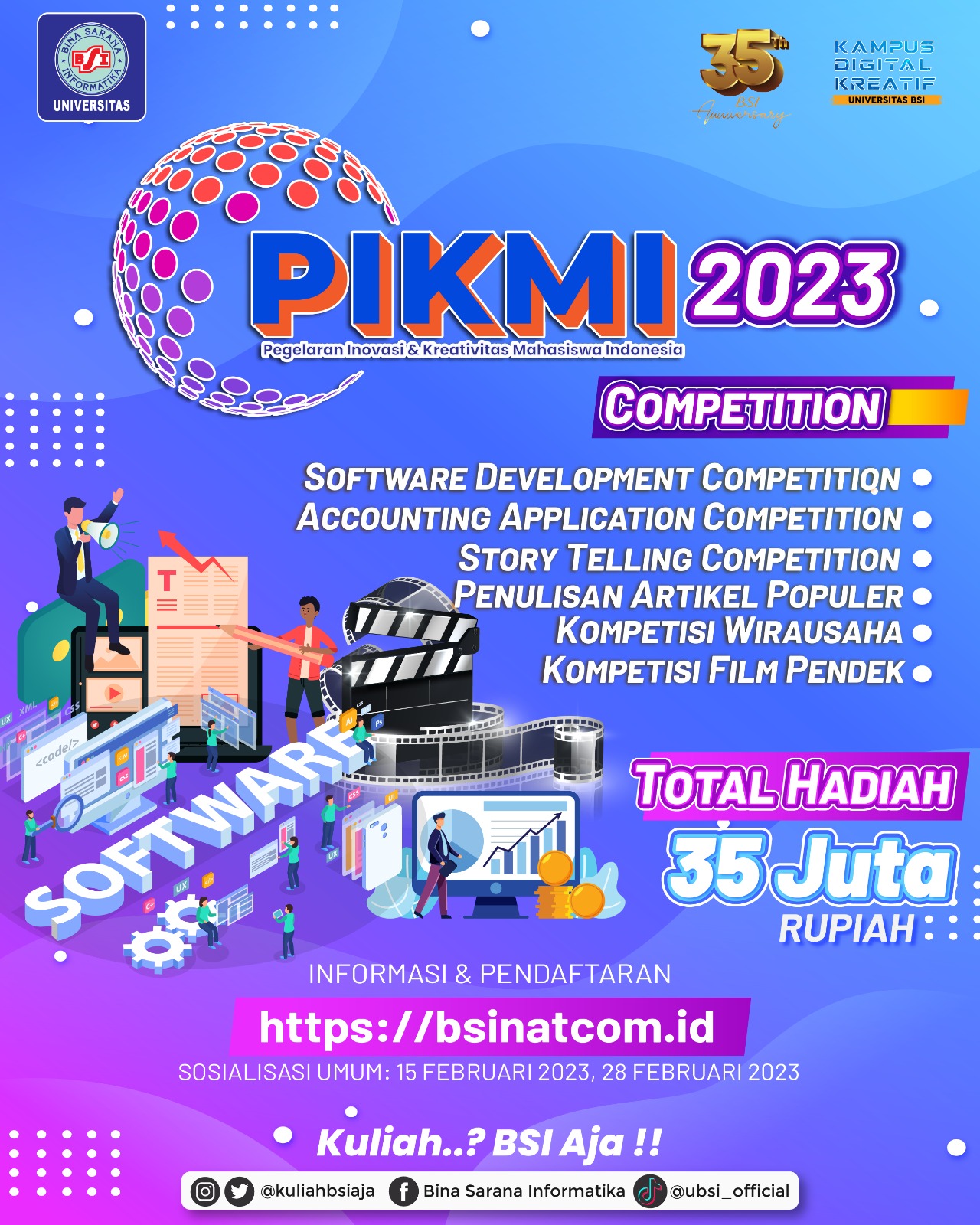 PIKMI 2023 – PERGELARAN INOVASI & KREATIVITAS MAHASISWA SE INDONESIA 2023