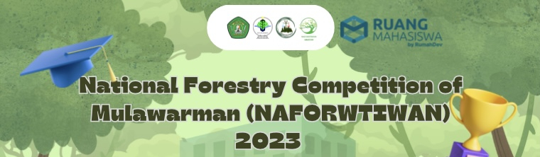 Congratulations! Selamat atas Diraihnya Gelar Finalis pada Lomba Poster Ilmiah Tingkat Nasional Agenda National Forestry Competition of Mulawarman (NAFORTIWAN) 2023