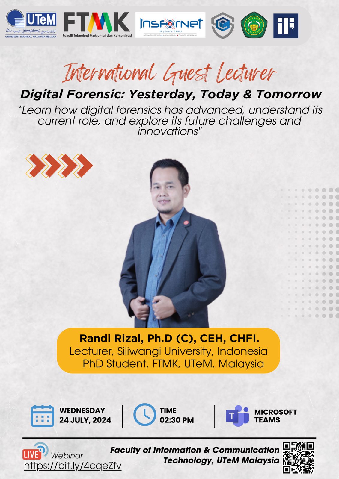 [International Guest Lecturer] Digital Forensic: Yesterday, Today, Tomorrow