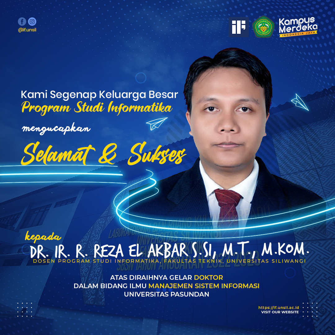 Selamat dan Sukses atas Raihan Gelar Doktor untuk Dosen Informatika