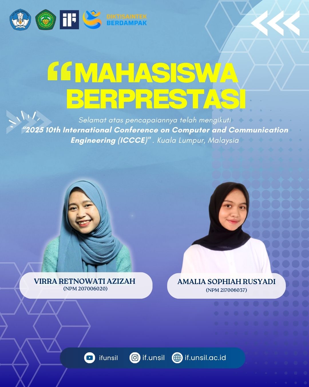 Mahasiswa Prodi Informatika Mengikuti Conference International – 2025 10th International Conference on Computer and Communication Engineering (ICCCE)