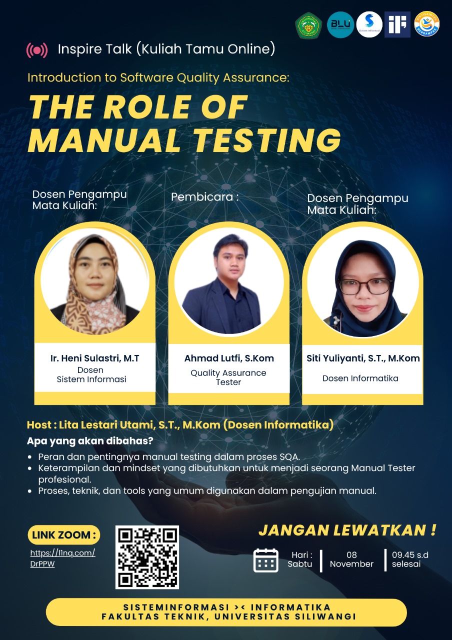 Kuliah Tamu “The Role of Manual Testing”